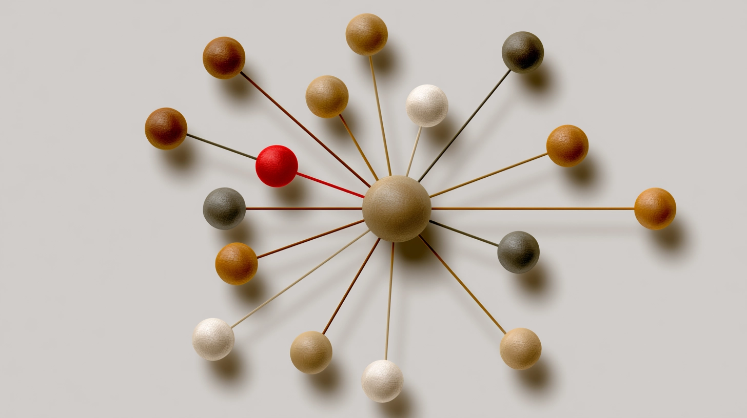 Diagram of an announcement distributed across several social channels